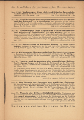 Old Springer Journals advertisement from Berlin